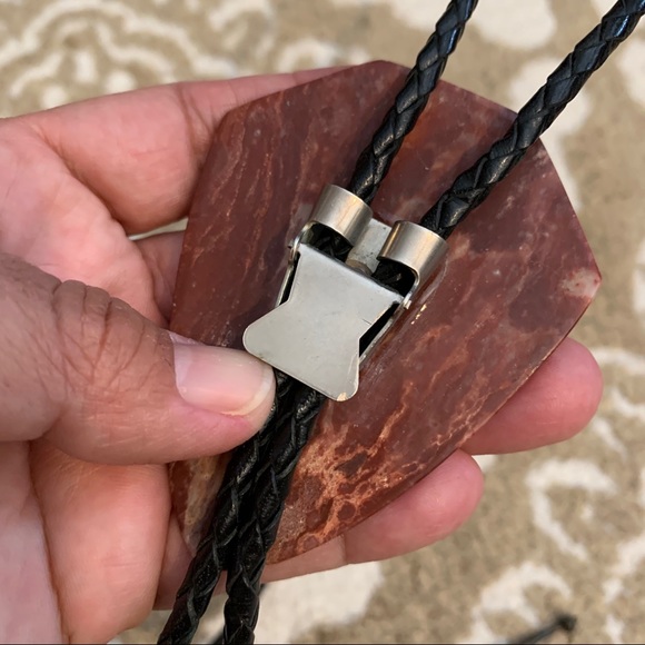 Vintage Granite Stone Bolo Tie - Picture 3 of 4